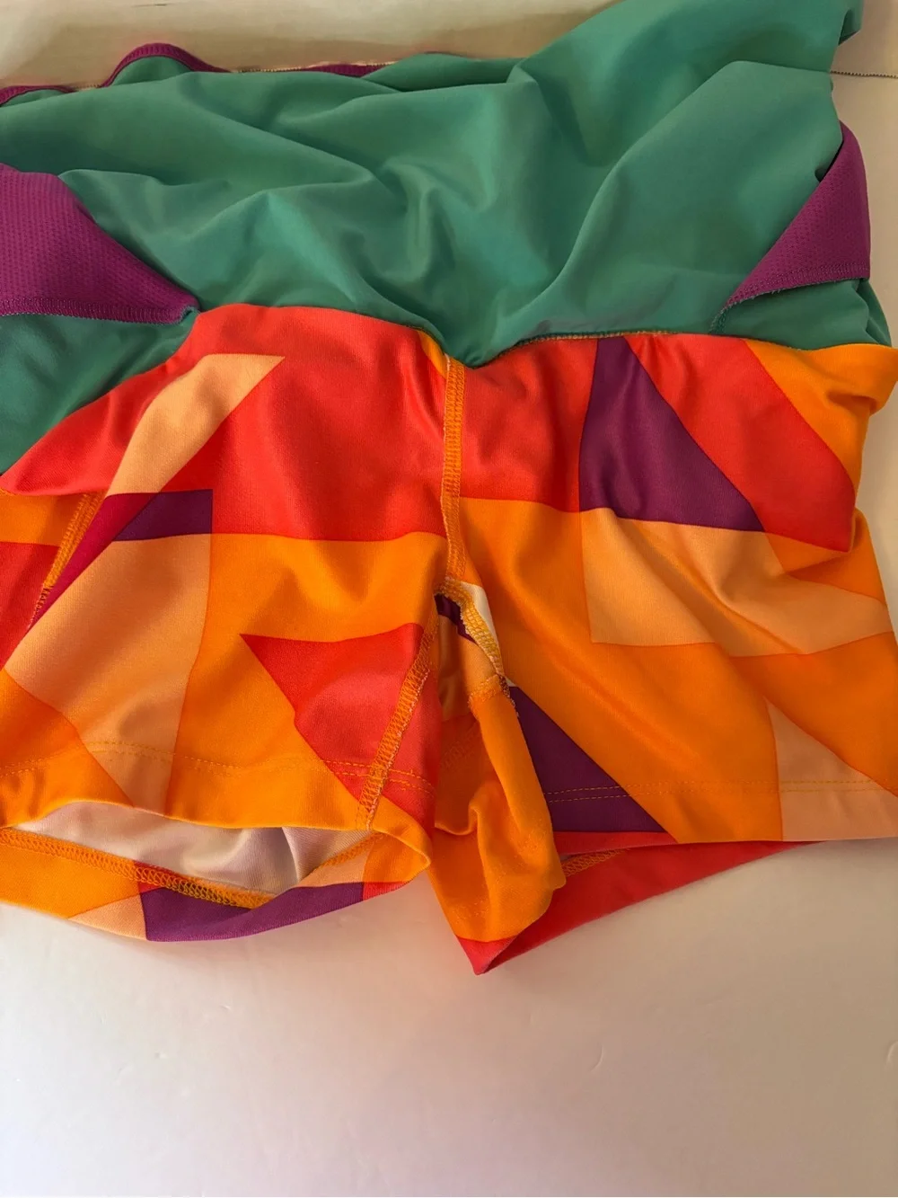 Nike Women's Teal Tennis Skirt with Purple Trim